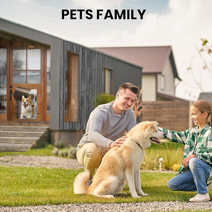 Dog Door,Pet Gate, Large Pet Gate, Suitable for Pets Weighing No More Than 110 Pounds, Can Be Installed On Indoor Or Outdoor Doors Or Walls