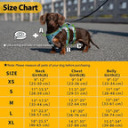 Huntboo Escape Proof Dog Harness, Escape Artist Harness, Fully Reflective Harness with Padded Handle, Breathable,Durable, Adjustable Vest for Medium Dogs Walking, Training, and Running Gear (Teal,XS)