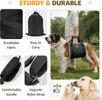 Adjustable Dog Lift Harness Dog Sling for Large Dogs Hind Leg Support Soft Lift Support and Rehab Harness for Weak Rear Legs, Helps Senior, Injured, Disabled, After ACL Surgery Dogs (Black, XX-Large)