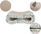 CSR1014F Suvi 26" Modern Cardboard Infinity 2-in-1 Lounge Bed Cat Scratcher with Catnip, Garden Cats