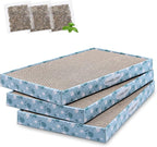 VIVAGLORY Cat Scratcher Padpal Cat Scratching Board, Cardboard Scratcher with Catnip for Indoor, Flat Scratch Board Scratch Pad Cardboard for Kitten, Extra Wide, 3Pack