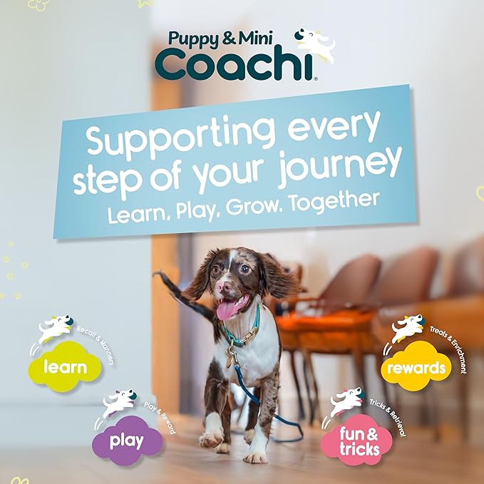 Coachi Puppy & Mini Toilet Training Bells - Suitable for Puppy or Newly Acquired Dogs, House Training, Stop Door Scratching, Easy to Use, Adjustable Height. Dog Accessory, Great for Clicker Training