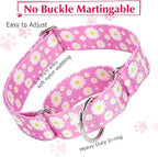 Wide 1.5 Martingale Collar for Girl Dogs,No Pull Heavy Duty Dog Collar for Medium Large Extra Large Female Dogs M