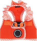 Puppia Vivien Vest Dog Harness Step-in All Season Mesh Cute No Pull No Choke Walking Training for Small Dog, Orange, Large