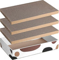 3 Packs Cat Scratcher Pad with Cat Box,Durable Cat Scratcher Cardboard Refill,3 in 1 Recyclable Cardboard Cat House Suitable for Cats to Rest,Grind Claws and Play,Reversible Scratch Box 17"x10"