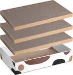 3 Packs Cat Scratcher Pad with Cat Box,Durable Cat Scratcher Cardboard Refill,3 in 1 Recyclable Cardboard Cat House Suitable for Cats to Rest,Grind Claws and Play,Reversible Scratch Box 17"x10"