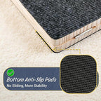 Dog Ramp for Stairs 4 Pack - Adjustable Wooden Stair Wedges for Small Dogs, Foldable Indoor Dog Stair Ramp with Triangular Support and Non-Slip Pads for Senior and Short-Legged Pets
