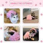 Dog Dresses, Fashion Pet Dog Clothes, Striped Mesh Puppy Dogs Princess Dresses (Pink/Blue/Denim(3pack), Large)