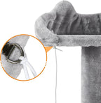 Topeakmart 61in Cat Tree for Indoor Cats, Cat Tower with Scratching Posts Spacious Perch & Platform for Kittens, Light Gray