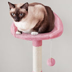 Topeakmart Cat Tower for Indoor Cats 63.5inch, Cat Furniture Condo with Scratching Posts as Kitten Activity Center, Pink