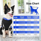 Warm Fleece Dog Coats for Medium Dogs,D-Rings Waterproof Puppy Jacket for Cold Winter,Blue L