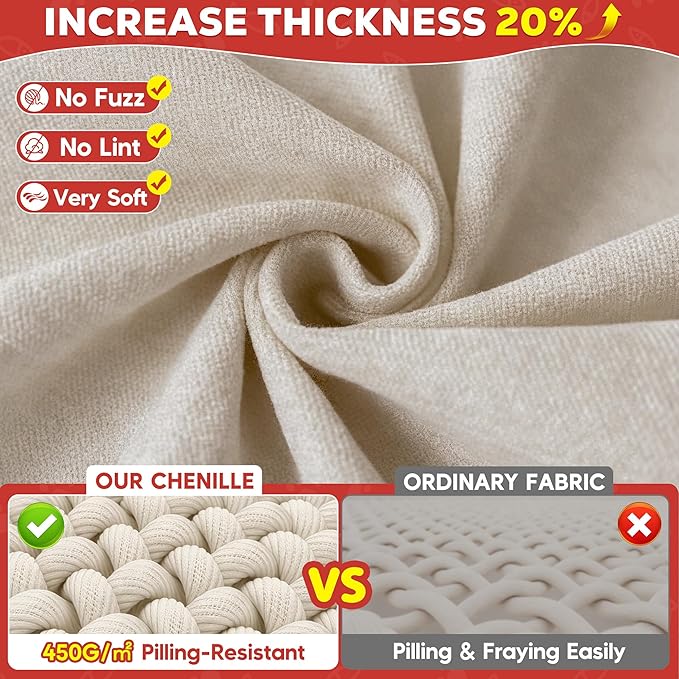 Cat Scratch Furniture Protector - Anti-Slip, Waterproof Sofa Cover to Keep Cats Off, Pet-Friendly Couch Protectors for 3 Cushion Couch, Khaki Anti-Scratch Couch Cover for Pets and Kids 150"X71"