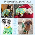 Paiaite Dog Pajamas Onesie: Comfortable Four-Legged Apparel for Small, Medium, & Large Dogs, Polyester Material for Comfort, Wrinkle Resistance, Moisture Wicking, and Stretchiness Yellow Duck XXL