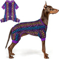 KYEESE Dog Pajamas Velvet Dog Pajamas Large Sized Dogs Soft Dogs Clothes Pjs with Leopard Pattern Stretchy Pet Jammies Coat Comfy Pet Onesie Costume, 3X-Large