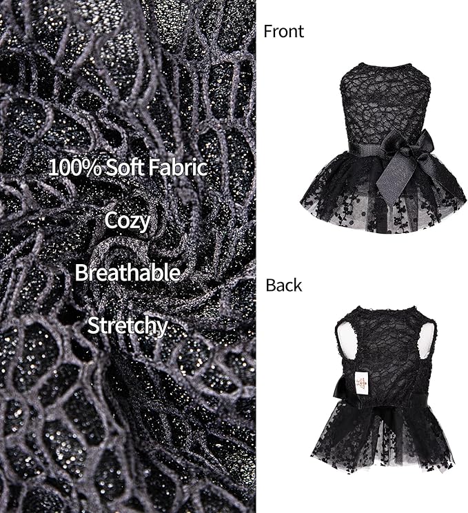CuteBone Dog Birthday Dress Girl Puppy Skirt Tutu Cat Wedding Outfit Pet Party Clothes for Small Dogs Costume DD15XS