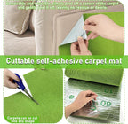 Trimmable Cat Scratching Post Carpet Covered 78.7”x15.8” Self-Adhesive Cat Tree Shelves Replacement Parts Mat Cat Scratcher for Cat Tree Shelf Steps Couch Furniture DIY Protector（Green）
