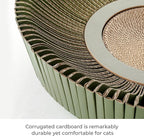 Nest Cat Scratcher Lounge Bed - for Rubbing, Resting, and Scratching (Assembled Bundle, Yosemite Green)