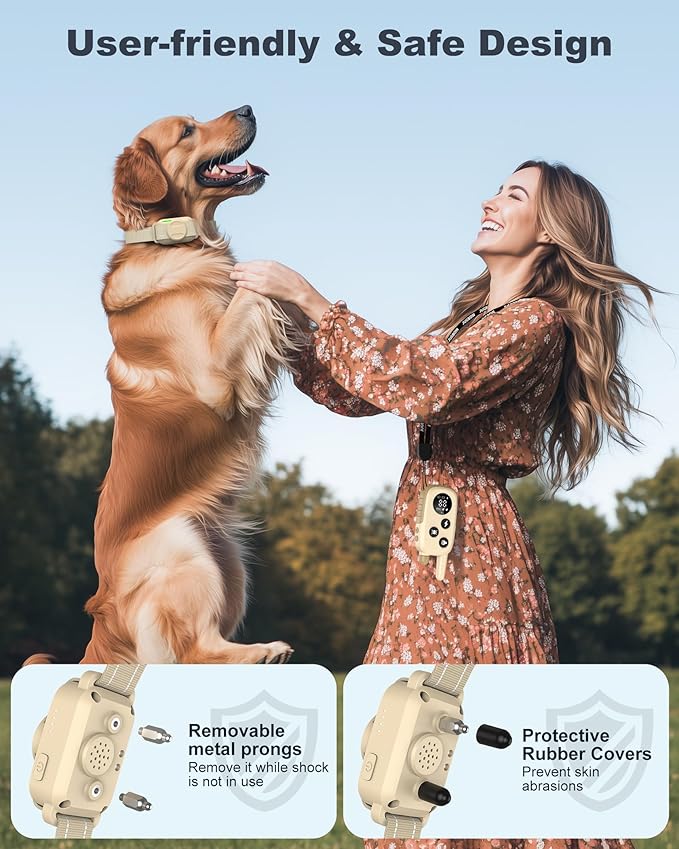 Dog Training Collar with Remote – 4200FT Range, Waterproof IPX8 Rechargeable E-Collar, Beep (1-3), Vibration (1-3), and Static (0–99) for Small Medium Large Dogs