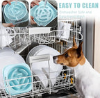 Slow Feeder Dog Bowls for Healthy Eating, Non-Slip and Anti-Choking Design, Reduces Bloating & Overeating for Medium Dogs and Cats, Easy to Clean