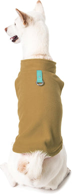 Gooby Fleece Vest Dog Sweater - Clay, Medium - Warm Pullover Fleece Dog Jacket with O-Ring Leash - Winter Small Dog Sweater Coat - Cold Weather Dog Clothes for Small Dogs Boy or Girl (Pack of 2)