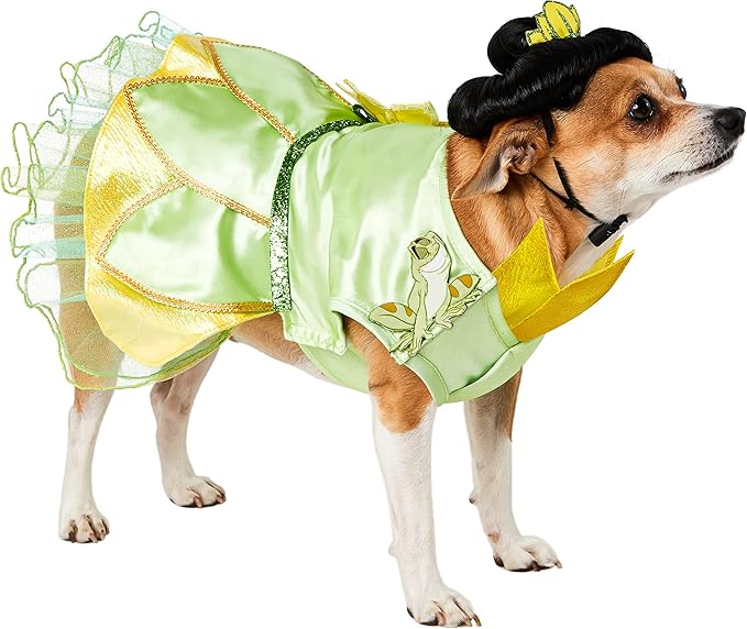 Disney Princesses: Tiana Pet Costume for For Dogs or Cats by Rubies, Small