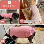 KYEESE 2Pack Dog Shirt, Soft Striped Dogs T Shirts, Lightweight Pet Tank Top, Sleeveless Dog Shirt for Medium Dogs, Stretchy Comfortable Pet Vest, Pink, 2XL