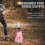 Dog Hoodie for Small Medium Large Dogs, Fleece Plaid Pet Hooded Clothes Sweater with Hat & Pocket for Cold Weather Winter,Warm Soft Pullover Sweatshirt Coat Outfit for Puppy Girls Boys Pink ML