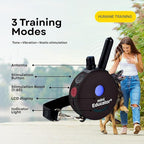E-Collar ET-300 / ET-302 Dog Training Collar System with Remote - 1/2 Mile Range - Waterproof, Vibration, Sensation - Includes eOutletDeals Pet Towel (2 Dog System - ET-302 Black)