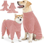 Dog Winter Coat for Small Medium Large Dog for Run Walk Sleep Warm Fleece Pet Sweater & Windproof Pajamas Snow Jacket XL Pink