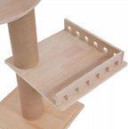 Cat Trees Tower for Indoor 5Tier Cats Scratching Post Adjustable Height Shelves Multifunctional Kitten Furniture Floor-to-Ceiling Wooden Climbing Sisal Rope Scratcher 100.4-104.3In Home Pet Shop