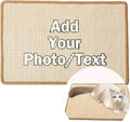Custom Cat Scratcher Mat,Personalized Wall-Mountable Cat Scratch Pad,23.6 X 15.7In Natural Sisal Cat Scratching Board for Floor,Wall,Couch & Carpet,Indoor Cats Toy Furniture Protector