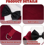Dog Suit with Bow Tie Pet Tuxedo for Small Medium Dogs Cats Formal Clothes Puppy Outfits for Halloween Wedding Birthday (Red, Large)
