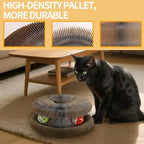 Magic Organ Cat Scratcher Board with 2 Bell Ball, Cat Ball Adventure The Ultimate Interactive Mental Physical Exercise for Indoor Cats Toy