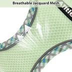 AIITLE Escape-Proof Dog Harness - Extra Soft Jacquard Fabric with Moisture-Wicking Lining, Adjustable Fit for Boston Terrier, Pekingese - Running, Playdates, Outdoor Adventures (Sage, L)
