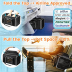 Petskd Top-Expandable Pet Carrier 17x12x8.5 Inches JetBlue Allegiant Spirit Airline Approved, Soft-Sided Carrier for Small Cats and Dogs with Locking Safety Zippers and Anti-Scratch Mesh(Black)