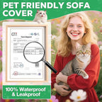 Loiion Cat Scratch Furniture Protector - Anti-Slip, Waterproof Sofa Cover to Keep Cats Off, Pet-Friendly Couch Protectors for 3 Cushion Couch, Gray Anti-Scratch Couch Cover for Pets and Kids 118"X71"
