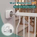 TSAYAWA Extra Wide Walk Through Baby Gate with Door, 62.5-67 Inch Wide Presure Mounted No Drill Metal Auto Close Child Gate for Stair Doorway - Indoor Outdoor Safty Gate for Toddler Dog Doggie, White