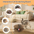 Magic Organ Cardboard Cat Toy,Cat Scratching Board with A Ball for Mental Physical Exercise,Shape Shifting Accordion Kitten Scratcher Toys with Different Shapes,Cat Scratch Toys for Indoor