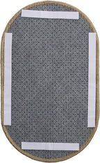 SAFAVIEH Cat Scratch Mat Pad Collection, 12" x 20", Oval, Ivory, Sisal & Jute Boucle Weave, Velcro & Slip Resistant Backing