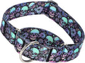 1.5 inch Skulls Martingale Collar for Dogs, Wide,Big&Thick Dog Collar，Heavy-Duty Training Collar for Medium Large Extra Large Dogs- Skulls L