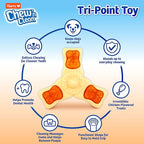 Hartz Chew ‘n Clean Chew Toy and Treat in One Chicken Flavored Tri-Point Dog Toy, Medium