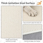 71" X 15.8" Thickened Cat Wall Climbing Carpet, Extra Large Cat Wall Scratcher Mat Imitation Sisal Wall Mounted Cat Scratcher with 16 pcs Fixed Nails for Indoor Furniture Couch Sofa Protection(White)