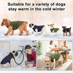 Syhood 2 Pieces Dog Jacket 2 Layers Fleece Lined Dog Jacket Warm Soft Windproof Small Pet Coat for Winter Cold Weather(S,Navy,Green)