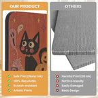 2 Pack Art Cat Scratcher, Wall-Mountable Cat Scratch Pad, Cat Wall Scratcher 16.7x11x1 Inch Cat Scratching Board for Indoor Cats Toy (Pumpkin)