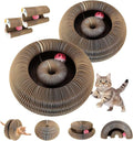 Cardboard Cat Toy, Flexible Magic Organ Cat Scratcher, Foldable & Reversible Cat Scratching Board Scratcher Pad, Interactive Cardboard Accordion Kitty Toy for Indoor Cats 2-Pack