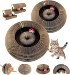 Cardboard Cat Toy, Flexible Magic Organ Cat Scratcher, Foldable & Reversible Cat Scratching Board Scratcher Pad, Interactive Cardboard Accordion Kitty Toy for Indoor Cats 2-Pack