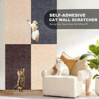 118"X15.8" Self-Adhesive Cat Scratching Mat, Couch Protector from Cat Claws, DIY Furniture Protector for Couch, Sofa, Wall & Door, Customizable Couch Scratcher from Cats Claws, No Residue (Grey)