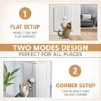 Handy Hound Cat Corner Scratcher - Innovative Cat Scratch Pad for Wall and Corner - Durable and Fun Cat Wall Scratcher for Sharp Claws - White