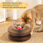 Kitty Kurlz, Kitty Kurlz Cat Toy, Magic Organ Cat Scratch Board, Magic Organ Cat Toy, Foldable Accordion Cat Toy with Bell Ball, Interactive Mental Physical Exercise for Indoor Cats