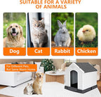 ZENY Large Plastic Dog House - Waterproof Dog Kennel with Air Vents and Elevated Floor All Weather Indoor Outdoor Doghouse Puppy Shelter, Easy to Assemble